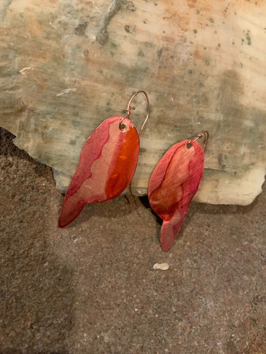 Copper and Stone Earrings