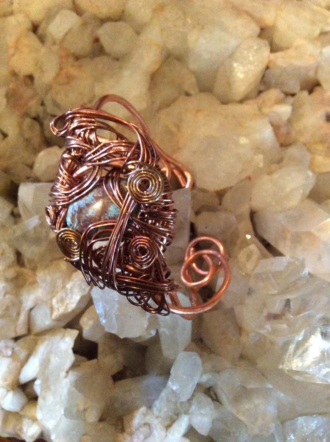 Woven Copper Chalcedony Bracelet