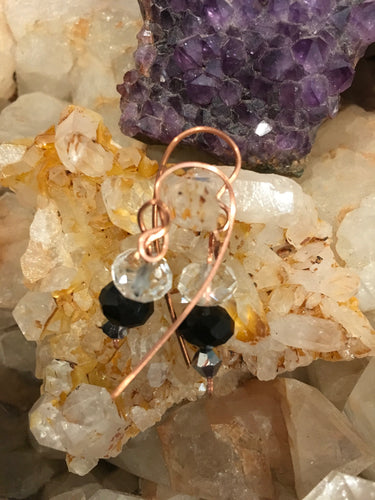 Crystals & Copper Earrings