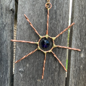 4” Copper and Crystal Star Suncatcher