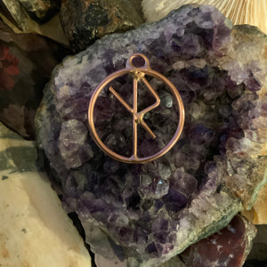 2” Copper Bind Runes Symbols - Safe Travels