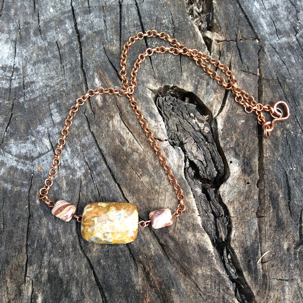 Desert Jasper and Copper Necklace