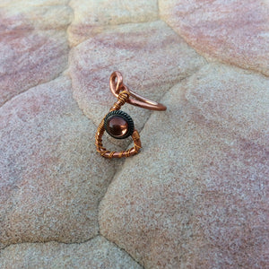 Copper Beaded Ring